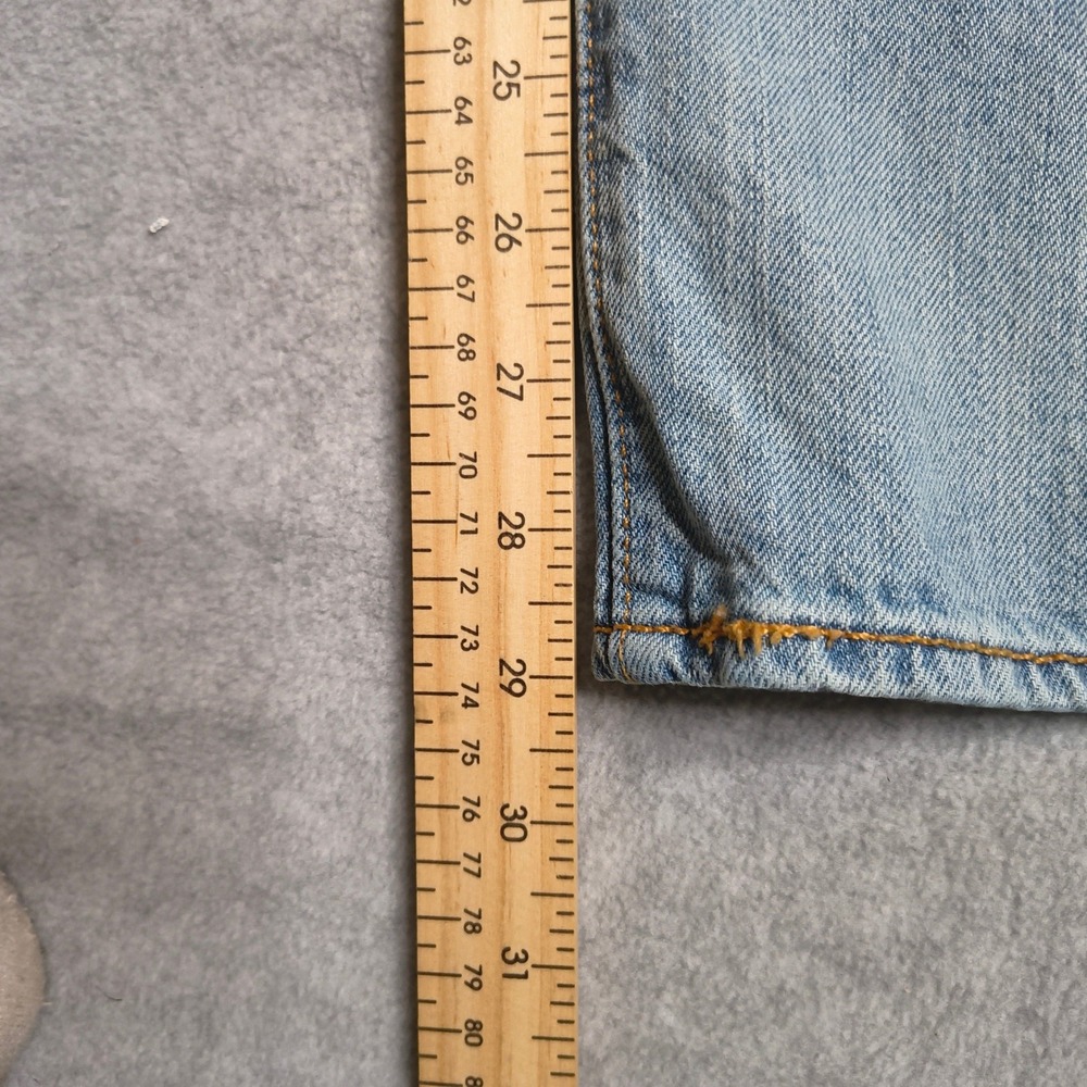 Levi's 501 Straight Leg Button Fly Jeans Men Size 36x29 Light Wash Cotton Denim - Picture 6 of 7